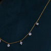 Dainty Lab Diamond Charm Necklace in Gold | Minimal Drop Pendant Necklace for Women