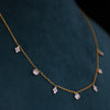 Dainty Lab Diamond Charm Necklace in Gold | Minimal Drop Pendant Necklace for Women