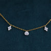 Dainty Lab Diamond Charm Necklace in Gold | Minimal Drop Pendant Necklace for Women