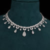 Bridal Lab Grown Diamond Necklace with Pear Shape Drops | Luxury Statement Piece