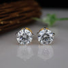 1.50CT Each Round Lab Grown Diamond Stud Earrings 18K Yellow Gold | IGI Certified Solitaire