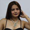 Designer Emerald & Pearl Necklace with Lab Grown Diamond Clusters | Fine Jewelry