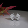 Lab-Grown Diamond Stud Earrings – Floral Cluster with Marquise and Round Diamond