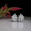 Lab-Grown Diamond Stud Earrings – Floral Cluster with Marquise and Round Diamond