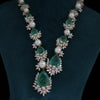 Designer Emerald & Pearl Necklace with Lab Grown Diamond Clusters | Fine Jewelry