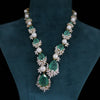 Designer Emerald & Pearl Necklace with Lab Grown Diamond Clusters | Fine Jewelry
