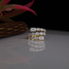 Lab-Grown Diamond Split Shank Gold Ring – Bold Multi-Row Statement Design