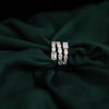 Lab-Grown Diamond Split Shank Gold Ring – Bold Multi-Row Statement Design