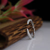 Open Eternity Lab Grown Diamond Band – Minimal 18K White Gold Stackable Ring