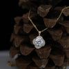 1.76 carat Solitaire Flower Design Gold Pendant with Lab Grown Diamonds