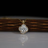 1.76 carat Solitaire Flower Design Gold Pendant with Lab Grown Diamonds