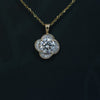 1.76 carat Solitaire Flower Design Gold Pendant with Lab Grown Diamonds