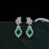 Fancy Diamond Green Emerald Lab Grown Diamond Earring
