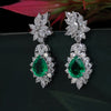 Fancy Diamond Green Emerald Lab Grown Diamond Earring