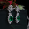 Fancy Diamond Green Emerald Lab Grown Diamond Earring