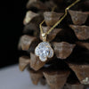 1.76 carat Solitaire Flower Design Gold Pendant with Lab Grown Diamonds