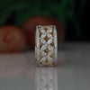 Floral Marquise Lab Grown Diamond Band 14K Yellow Gold