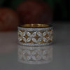 Floral Marquise Lab Grown Diamond Band 14K Yellow Gold