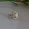 Solitaire  Emerald Cut Lab Grown Diamond Ring-18KT Gold