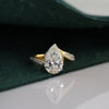 Solitaire Pear Shape Lab Grown Diamond Ring-18KT Yellow Gold