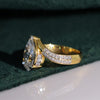 Solitaire Pear Shape Lab Grown Diamond Ring-18KT Yellow Gold