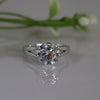 Solitaire  Round Cut Lab Grown Diamond Ring-18KT White Gold