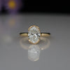 Oval Cut Lab Grown Diamond Ring in 14K Gold – Minimalist Bezel Solitaire Engagement Ring