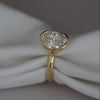 Oval Cut Lab Grown Diamond Ring in 14K Gold – Minimalist Bezel Solitaire Engagement Ring