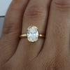 Oval Cut Lab Grown Diamond Ring in 14K Gold – Minimalist Bezel Solitaire Engagement Ring