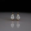 Pear Shape Lab Grown Diamond Huggie Earrings 14K Gold for Women