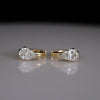 Pear Shape Lab Grown Diamond Huggie Earrings 14K Gold for Women
