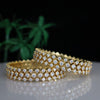 Sparkling Yellow Gold Close Setting Lab Grown Diamond Bangles
