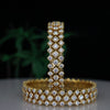 Sparkling Yellow Gold Close Setting Lab Grown Diamond Bangles