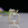 Emerald Onex & Pear Cut Lab Grown Diamond Ring – Two Stone Toi et Moi 14K Gold Ring