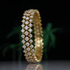 Sparkling Yellow Gold Close Setting Lab Grown Diamond Bangles