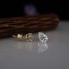 Pear Cut Lab Grown Diamond Stud Earrings in 14K Gold  for Women
