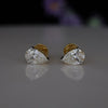 Pear Cut Lab Grown Diamond Stud Earrings in 14K Gold  for Women