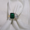 Emerald Onex & Pear Cut Lab Grown Diamond Ring – Two Stone Toi et Moi 14K Gold Ring