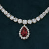 Luxury Lab Grown Diamond Tennis Necklace with Changeable Gemstone Pendant  Gold Jewelry