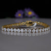0.35 Cents Each Classic Round Lab Grown Diamond Tennis Gold Bracelet