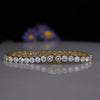 0.35 Cents Each Classic Round Lab Grown Diamond Tennis Gold Bracelet