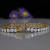 0.35 Cents Each Classic Round Lab Grown Diamond Tennis Gold Bracelet