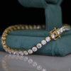 Luxury  Round Cut Lab-Grown Diamond Tennis Bracelet in 14K Yellow Gold