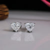 1.50CT Each Heart Shape Lab Grown Diamond Stud Earrings in 14K White Gold | Minimalist Love Jewelry