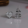 1.50CT Each Heart Shape Lab Grown Diamond Stud Earrings in 14K White Gold | Minimalist Love Jewelry