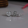 1.50CT Each Heart Shape Lab Grown Diamond Stud Earrings in 14K White Gold | Minimalist Love Jewelry