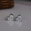 1.50CT Each Heart Shape Lab Grown Diamond Stud Earrings in 14K White Gold | Minimalist Love Jewelry