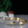 Elegant Floral Design Lab Grown Diamond Bracelet for Women in 18K Yellow Gold