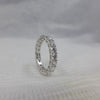 20 pointer Round Cut Lab Grown Diamond Eternity Band - 18k White Gold