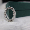 20 pointer Round Cut Lab Grown Diamond Eternity Band - 18k White Gold